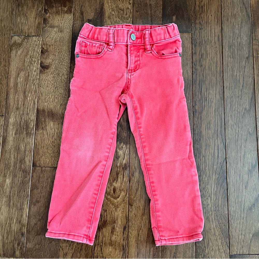 Gap Toddler Boy Red Slim Fit Denim Jeans Size 3 Years